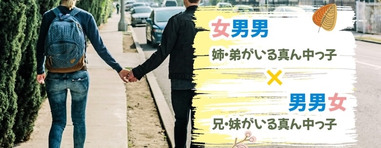 中間子のカップルの画像