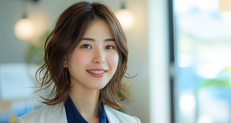 受付担当の40代女性画像