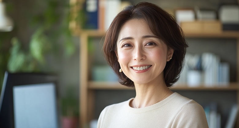 シニアリゾバをしている女性の画像