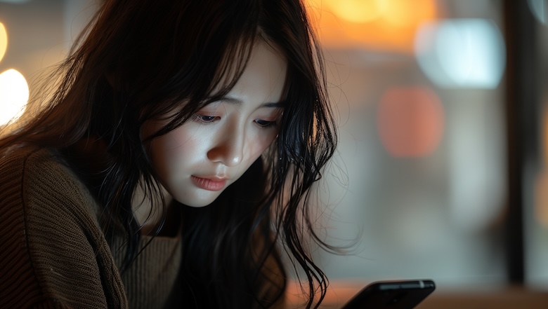 「辛い」女性の画像