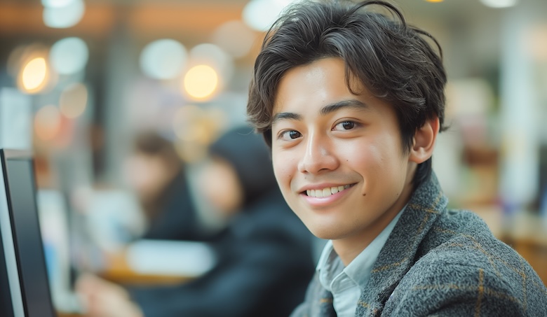 仕事ができる男性の画像