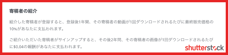 「シャッターストック」紹介報酬